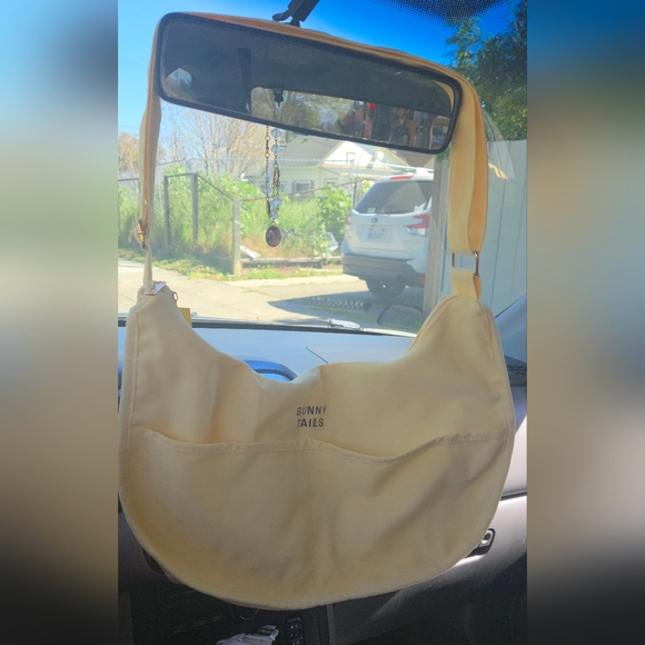 Yellow Canvas Shoulder Tote - Picture 3 of 5